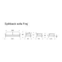 Splitback Bäddsoffa Frej ek - Bild 2
